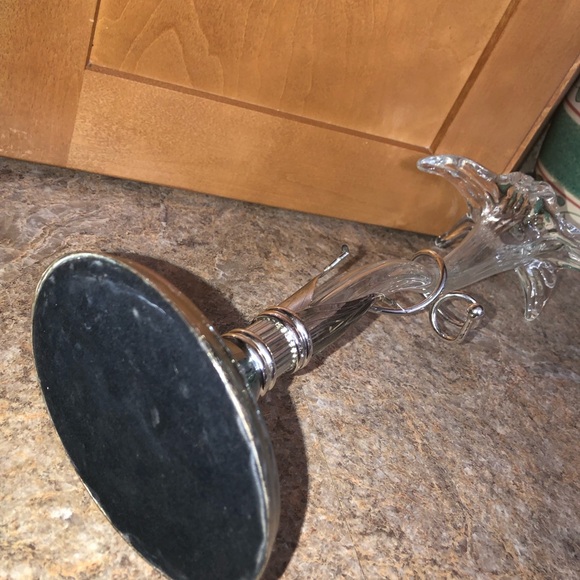 Oneida Blown Glass Amaryllis Art Nouveau Siler plated - Picture 3 of 3